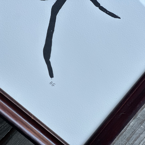 John Derian "Spider" In A Vintage Frame Ready To Ship Linocut