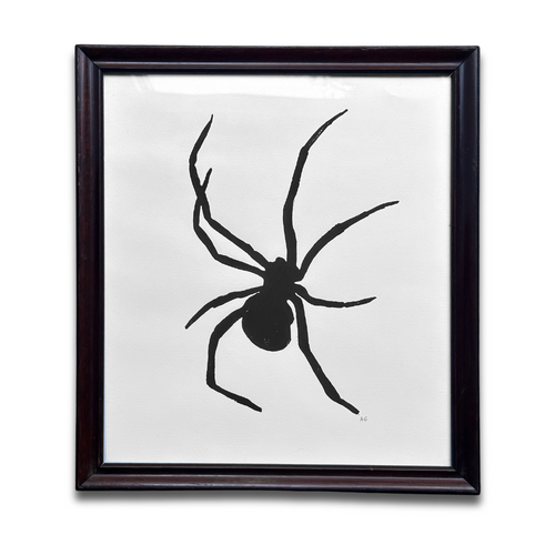 john derian "Spider" in a Vintage Frame Ready to Ship Linocut