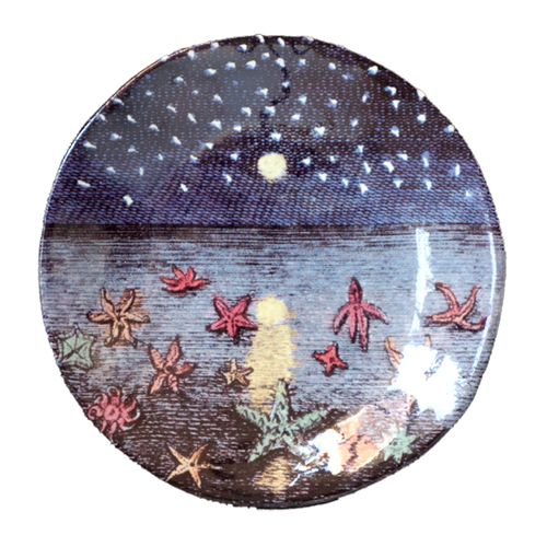 john derian Starfish & Starry Night Small Plate Add to cart Assiette Plate Étoile de Mer & Nuit Étoilé Details 5" Diameter x .5" Deep Glazed terracotta Made in Paris Care Dishwasher safe on a moderate wash cycle. Not microwav