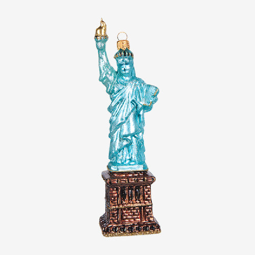 john derian Statue of Liberty Ornament Add to cart All Holiday ornaments and items are final sale and are not eligible for return or exchange. Details 6" H Glass Handblown in Poland Please note all ornaments and holiday item