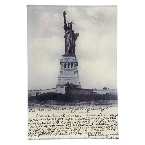 john derian Statue of Liberty (Script) 6 x 9" Rect. Tray