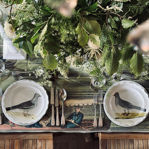 John Derian Summerill & Bishop X John Derian "Central Park" Tablecloth 65" X 150" - $525.00 65" X 118" - $475.00 65" X 98" - $395.00