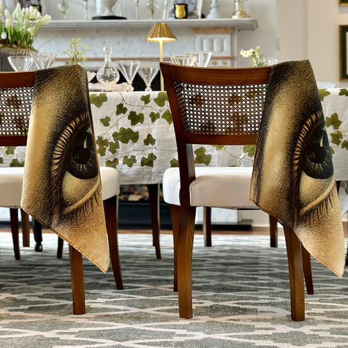 John Derian Summerill & Bishop X John Derian "Eye" Linen Napkin Set Of 6 Add To Cart A Symbol Of Curiosity Wisdom And Protection The Eye Napkin Brings A Striking Focal Point To Your Table. Designed In Collaboration With John Der