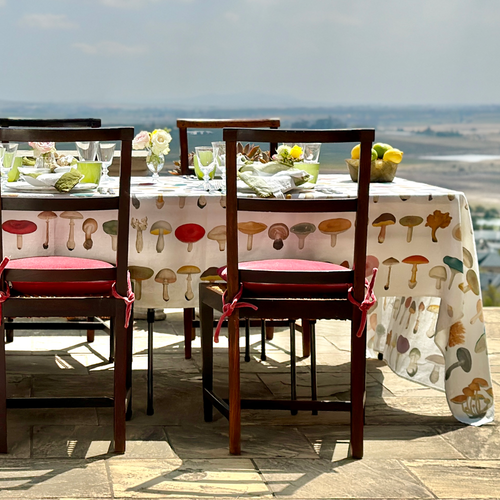 John Derian Summerill & Bishop X John Derian "Fungi" Tablecloth In White 65" X 150" - $525.00 65" X 118" - $475.00 65" X 98" - $395.00
