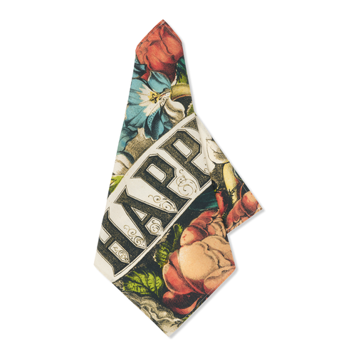 John Derian Summerill & Bishop X John Derian "Happy" Linen Napkin Set Of 6 Add To Cart Bursting With Joyful Charm The 'Happy' Linen Napkin Features A Playful Typographic Design That Instantly Lifts The Mood. Created In Collabora