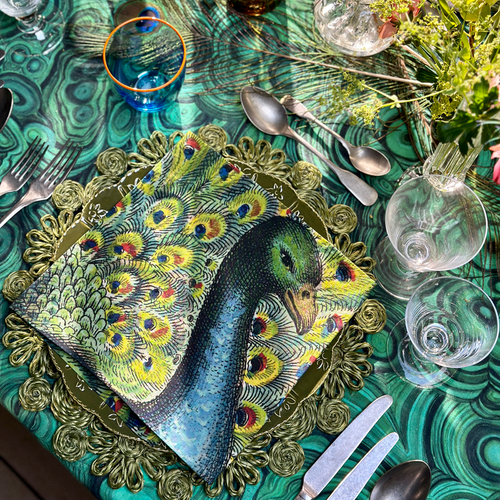 John Derian Summerill & Bishop X John Derian "Peacock" Linen Napkin Set Of 6 Add To Cart Inspired By John Derian’s Love Of Botanical Imagery This Design Captures The Quiet Beauty Of A Water Lily In Bloom. See The Full Collecti