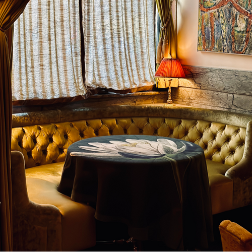 John Derian Summerill & Bishop X John Derian "Water Lily" Round Tablecloth Add To Cart A Delicate Balance Of Nature And Artistry The 'Water Lily' Round Tablecloth Brings An Air Of Tranquillity To The Table. Inspired By John Deri