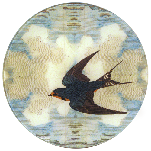 john derian Swallow in Flight (Flying Left) 10" Round Plate