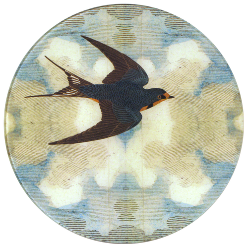 john derian Swallow in Flight (Flying Right) 10" Round Plate