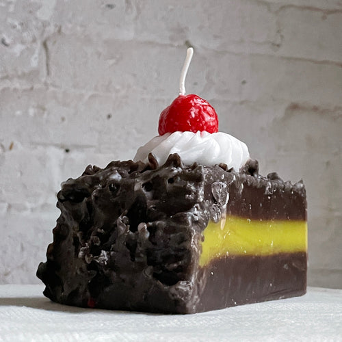 John Derian Torta Chocolate Frosted Cake Slice Candle With Strawberry Topping Add To Cart Details 5.5" L X 4.5" H Paraffin Wax Each Item Will Feature Unique Variations Made In Italy Care Remove All Paper Before Burning. Not Int