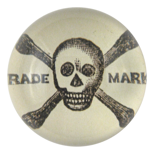 john derian Trademark (Skull & Crossbones) Dome Paperweight