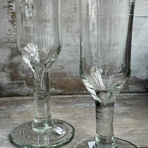 John Derian Tulipe Glass Add To Cart Details 2.75" W X 6-6.75" H Sold separately Recycled Glass Handblown Each Item Will Feature Unique Variations Made In France Tunisia And Turkey Please Note That Because This Item Is Handma