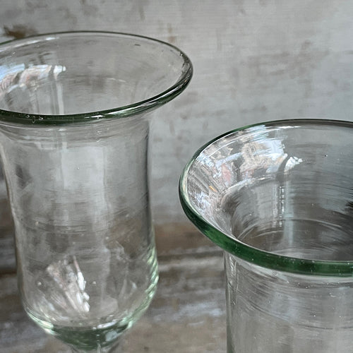 John Derian Tulipe Glass Add To Cart Details 2.75" W X 6-6.75" H Sold separately Recycled Glass Handblown Each Item Will Feature Unique Variations Made In France Tunisia And Turkey Please Note That Because This Item Is Handma