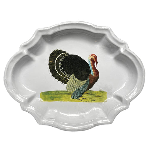john derian Turkey Platter Add to cart Details 17" L x 13.75" W x 2.25" D Glazed terracotta Made in Paris Care Dishwasher safe on a moderate wash cycle. Not microwave safe. Origin England 1738. John Derian teamed up with Astier