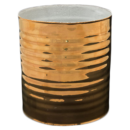 john derian Very Large Conserve Vase (Golden Exterior) Add to cart Grand Vase Conserve 5.9" x 5.9" x 6.3" Black Terra Cotta with White Enameled Glaze Each item will feature unique variations Made in Paris Care Dishwasher safe on