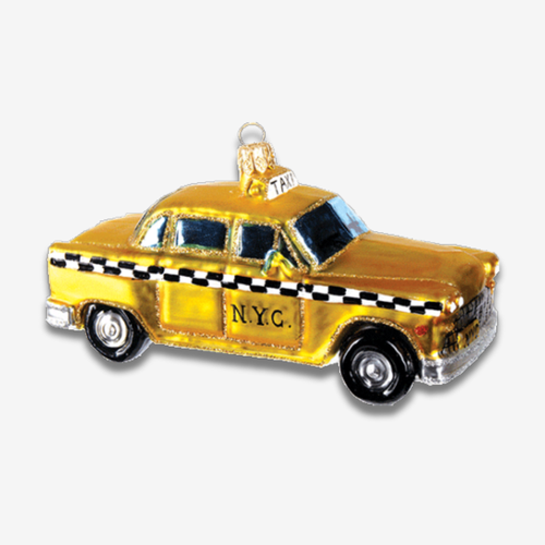 john derian Vintage NYC Taxi Cab Ornament Add to cart A classic symbol of the city that never sleeps: this Vintage NYC Taxi Cab Ornament captures the charm of a retro yellow cab complete with intricate detailing and a shiny fini