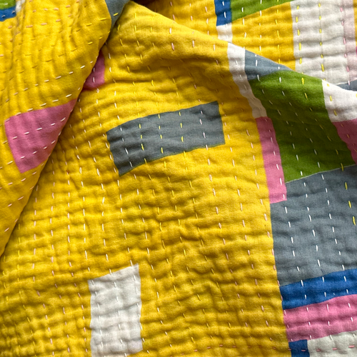 John Derian Vintage Sari Double Bedcover (#604) Add To Cart Jeanette Farrier Curates Exquisite Vintage Cotton Sari Fabrics From India Resulting In Her Exceptional Line Of Kantha Pillows And Blankets. This One-of-a-kind Bedcover