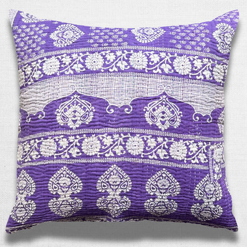 john derian Vintage Sari Pillow (JFP-19) Add to cart Jeanette Farrier curates exquisite vintage cotton sari fabrics from India resulting in her exceptional line of kantha pillows and blankets. This one-of-a-kind pillow or sham i
