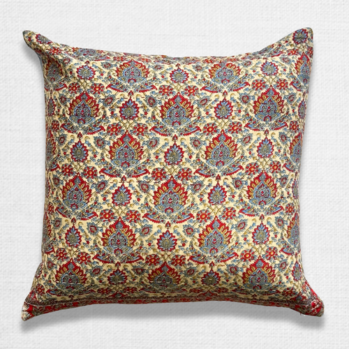 john derian Vintage Sari Pillow (JFP-31) Add to cart Jeanette Farrier curates exquisite vintage cotton sari fabrics from India resulting in her exceptional line of kantha pillows and blankets. This one-of-a-kind pillow is a uniq