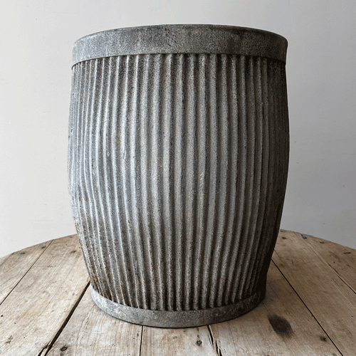 john derian Vintage Zinc Dolly Tub Add to cart This vintage zinc barrel hails from John Derian's curated collection of vintage and antique goods. Made from sturdy zinc this barrel was originally used for storage and transport it