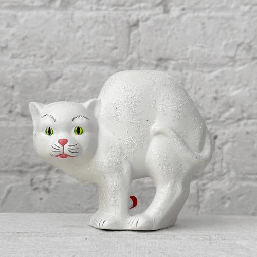 john derian White Arched Glitter Cat Add to cart Details 4.5" L x 2" W x 5" H