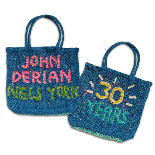 john derian Woven 30th Anniversary John Derian New York Tote Canvas Tote Bags