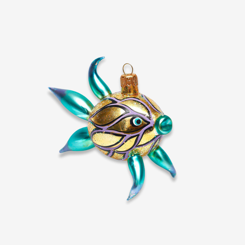 john derian Yellow & Blue Fish Ornament Add to cart All Holiday ornaments and items are final sale and are not eligible for return or exchange.  Add a touch of the ocean to your holiday décor with this Yellow & Blue Fish Ornam