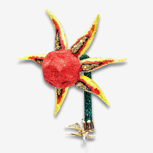 john derian Yellow & Red Clip-on Flower Ornament Add to cart All Holiday ornaments and items are final sale and are not eligible for return or exchange.  Crafted with care the Yellow & Red Clip-on Flower Ornament features brigh