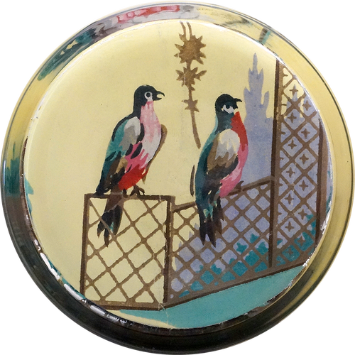 John Derian Yellow Rose Garden 12" Cylinder Vase W/ Liner