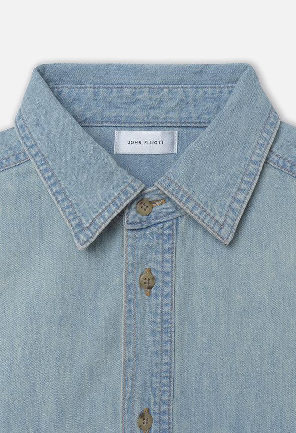 John Elliott Hemi Princeton Work Shirt Washed Indigo