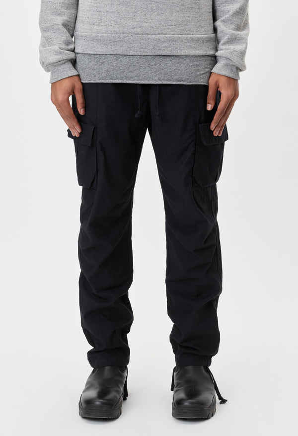 John Elliott Back Sateen Cargo Pants Black