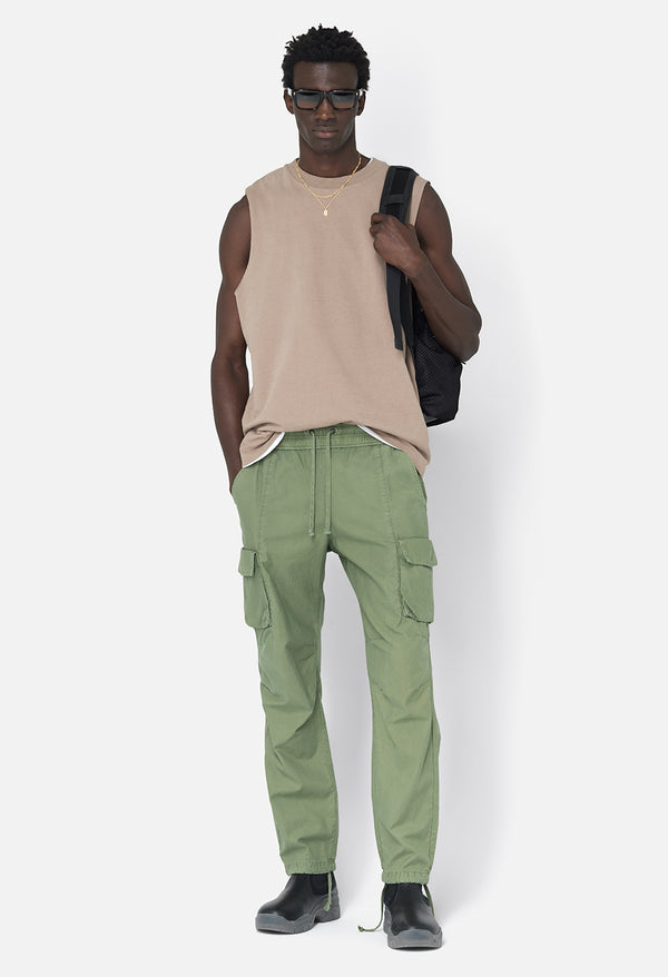 John Elliott Back Sateen Cargo Pants Olive