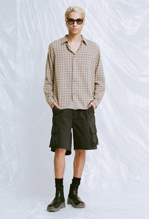 John Elliott Cloak Button Up Prato Check