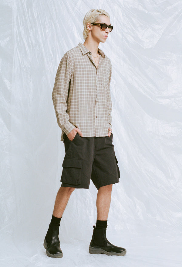 John Elliott Cloak Button Up Prato Check
