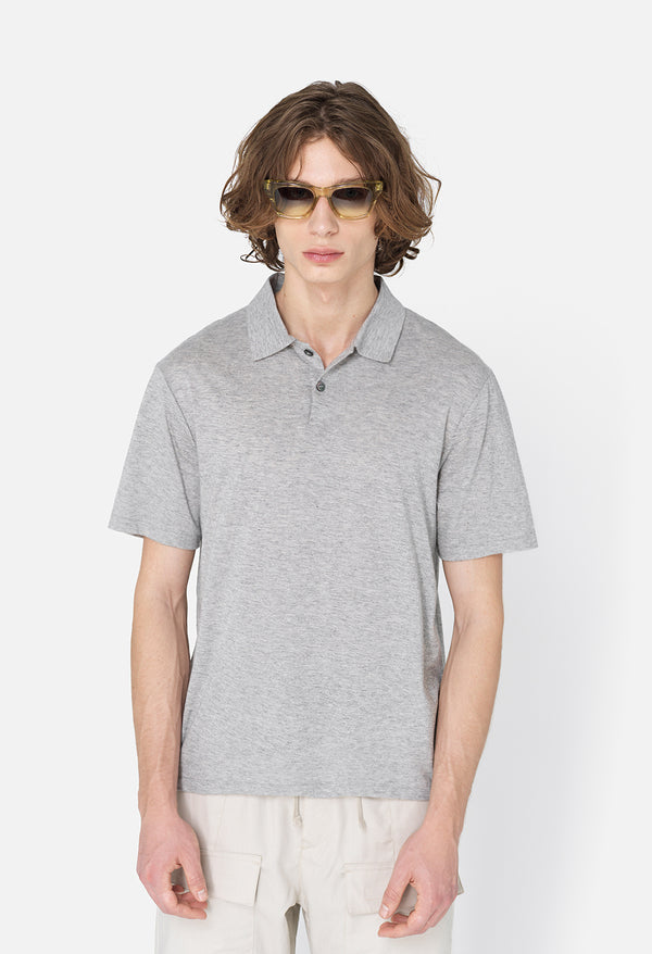 John Elliott Cotton Cashmere Polo Grey
