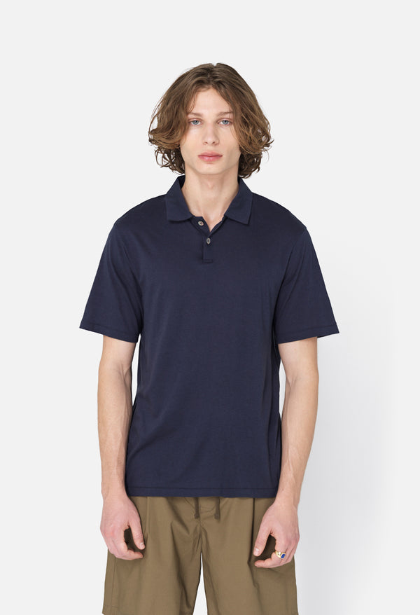 John Elliott Cotton Cashmere Polo Navy