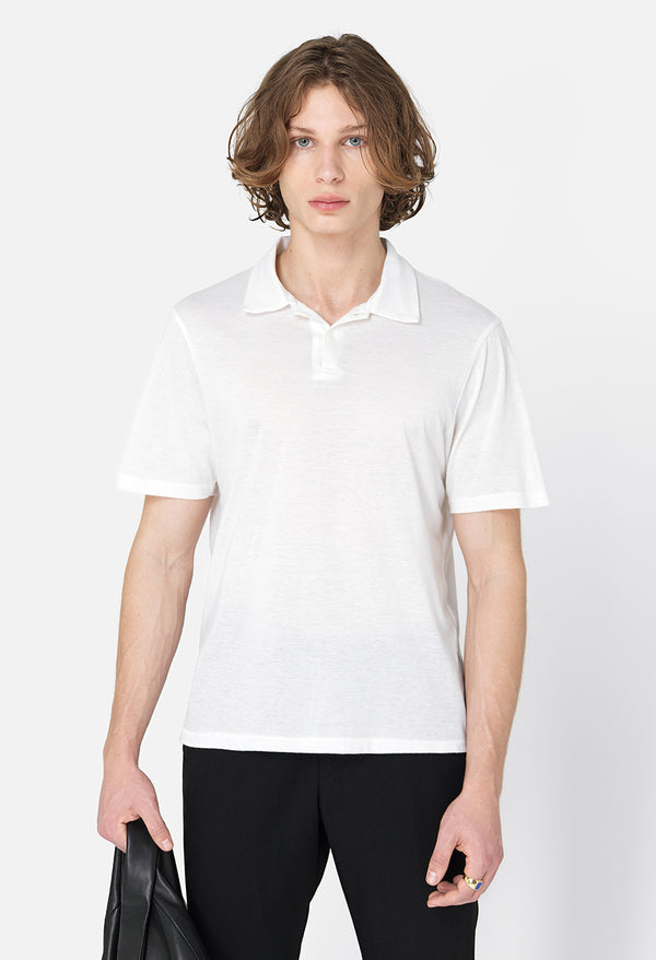 John Elliott Cotton Cashmere Polo White