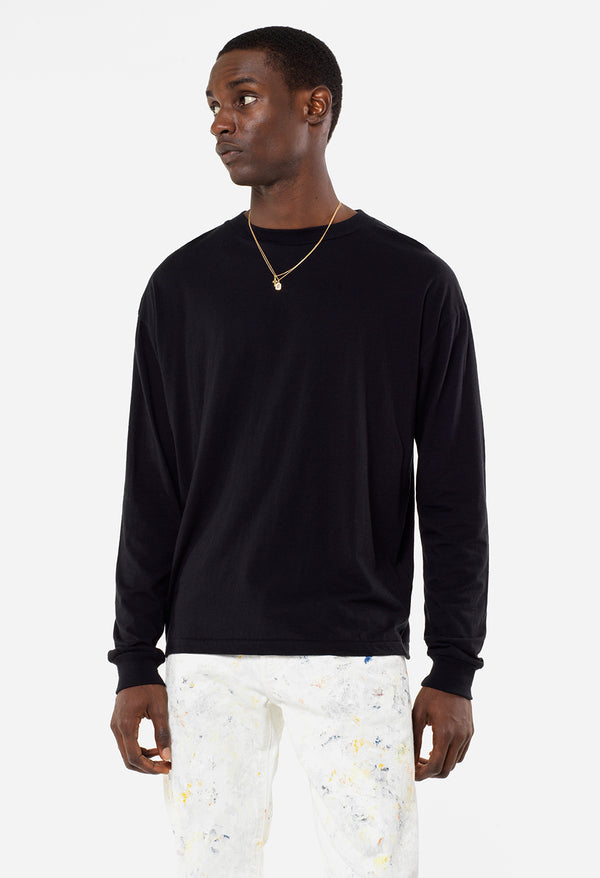 John Elliott Cotton Cashmere Pullover Black