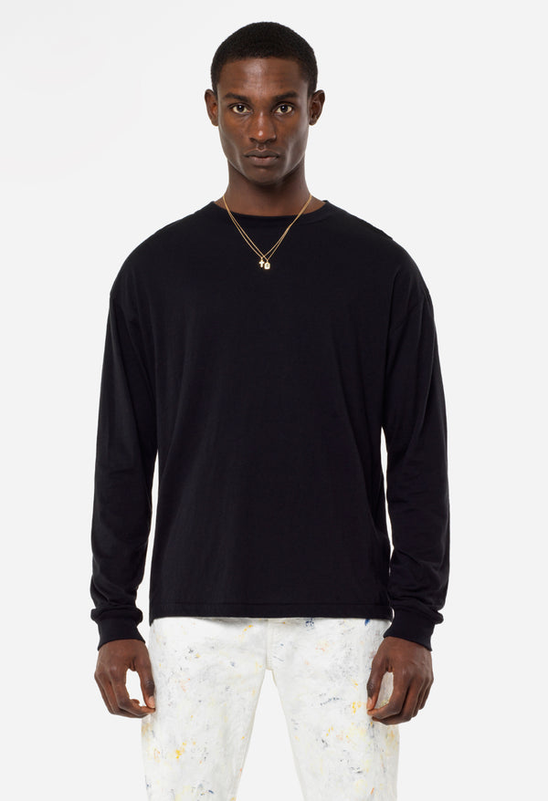 John Elliott Cotton Cashmere Pullover Black