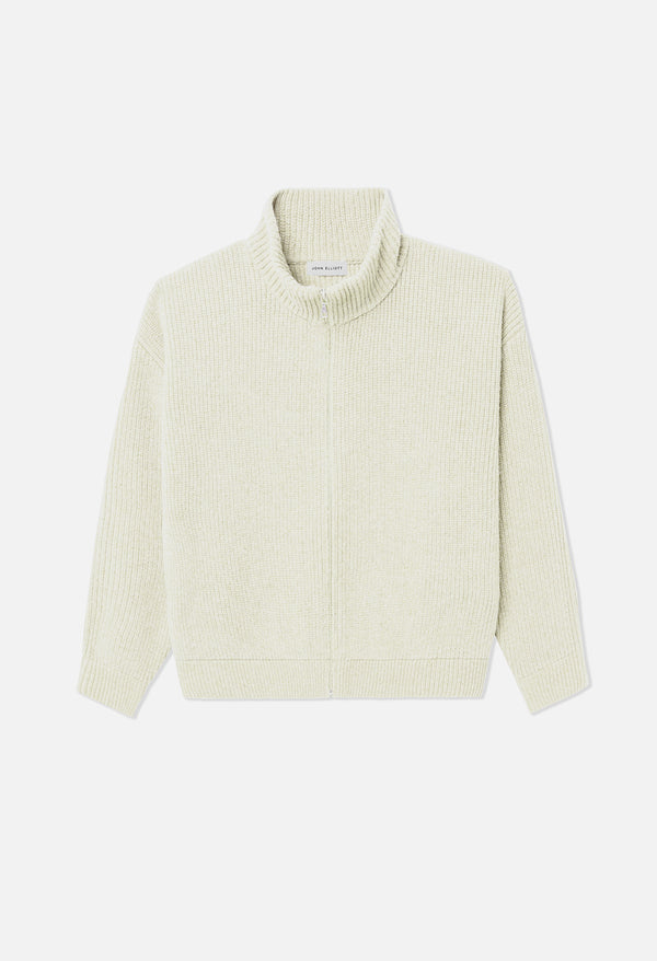john elliott Dakota Knit Full-Zip Ivory