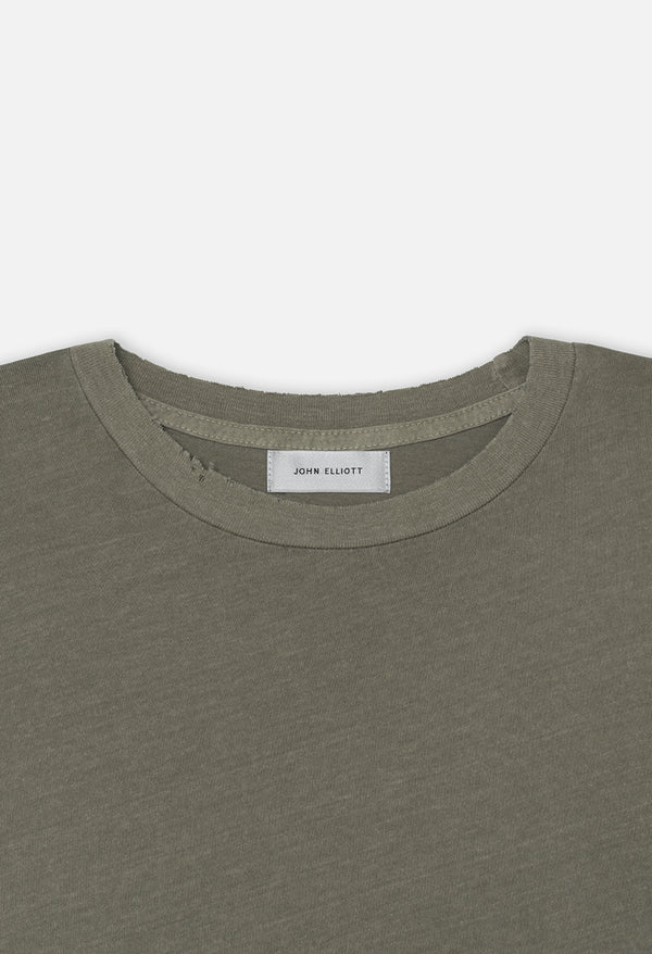 John Elliott Folsom Cropped Tee Vintage Army
