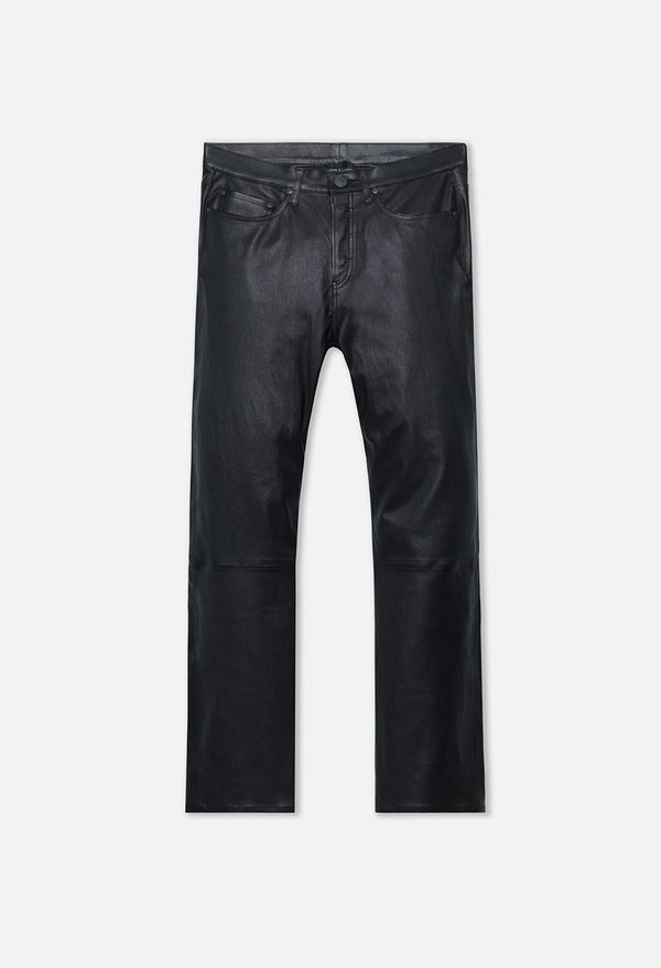 John Elliott Leather Caribou Bootcut Black Plonge