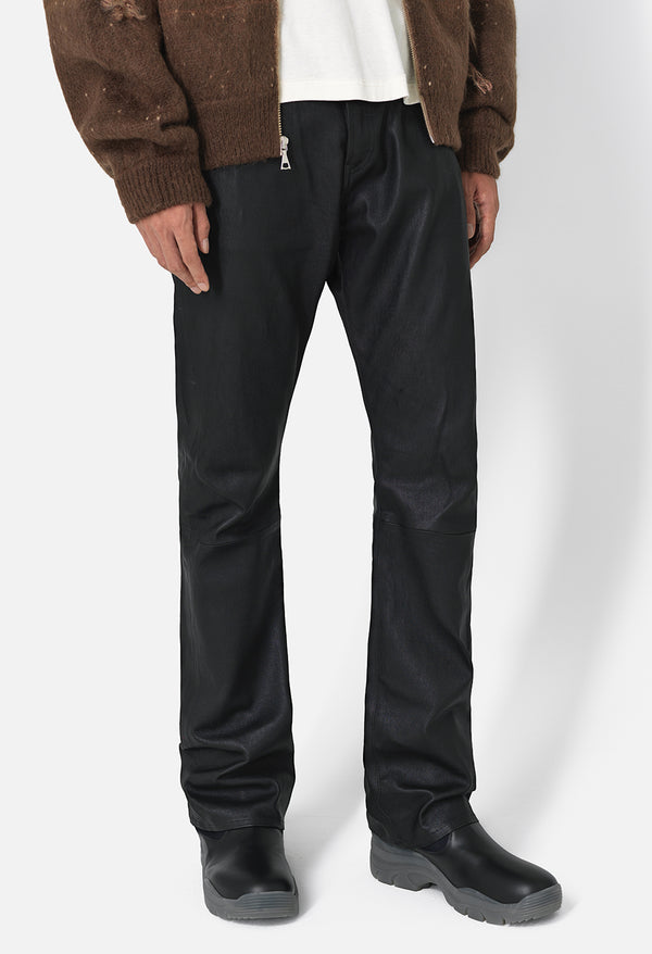 john elliott Leather Caribou Bootcut Black Plonge