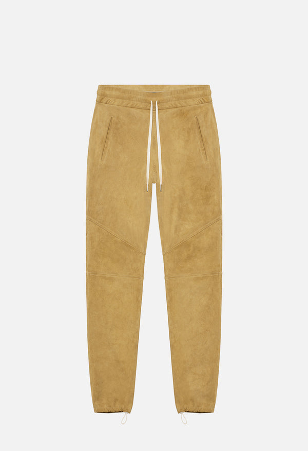 John Elliott Leather Escobar Pants Tan Suede