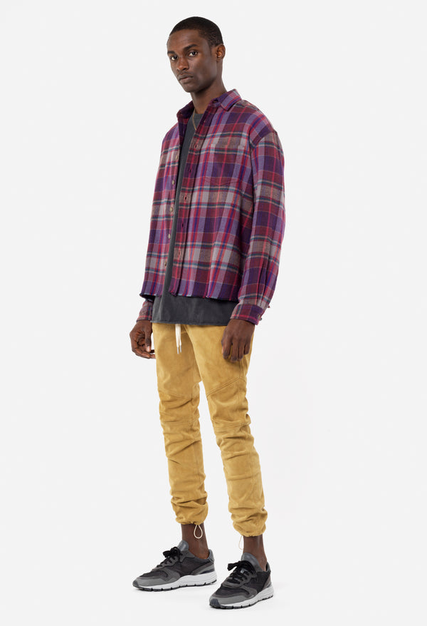 John Elliott Leather Escobar Pants Tan Suede