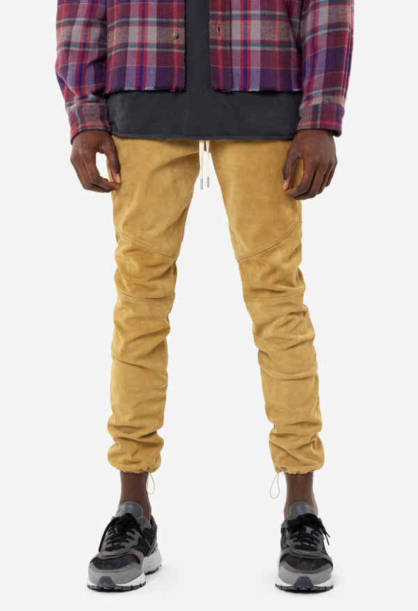 john elliott Leather Escobar Pants Tan Suede