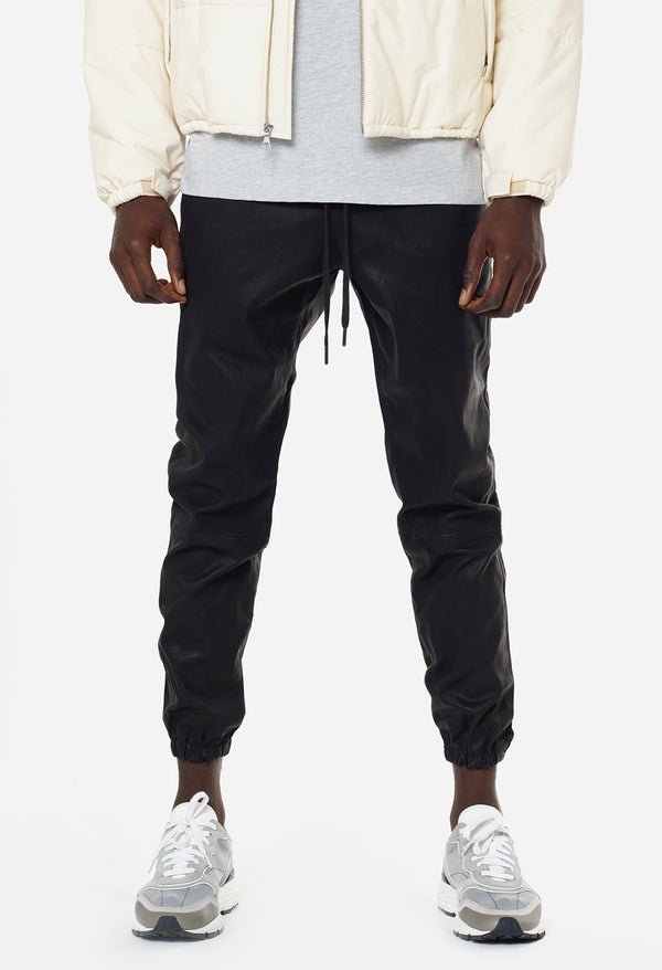 John Elliott Leather LA Pants Black