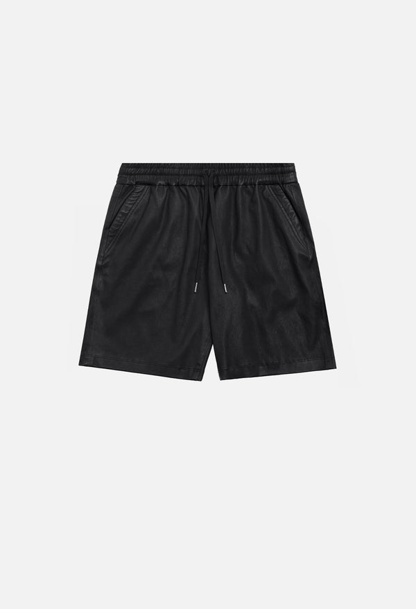 john elliott Leather LA Shorts Black