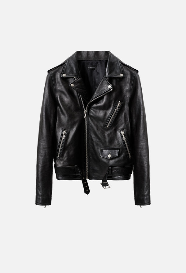 john elliott Leather Moto Jacket Black