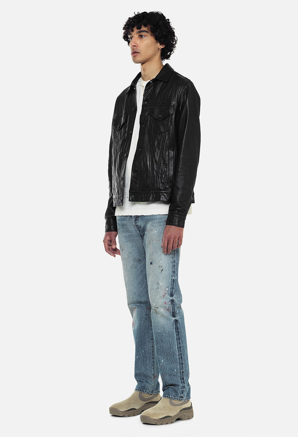 John Elliott Leather Thumper Jacket Type III Black